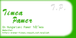 timea pamer business card